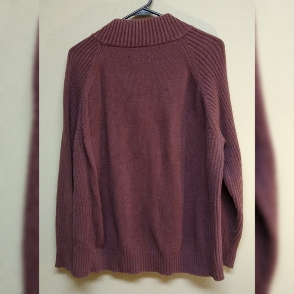 Covington men's cotton burgundy 1/4 zip sweater - Picture 3 of 4